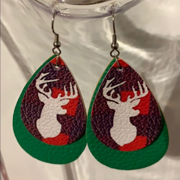 Jewelry - 🌻3 for $12 🖤Faux Leather Dangle Earrings